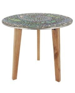 Mosaic Moroccan Table Handcrafted Zellij Clay Ceramics - Indoor Outdoor Use