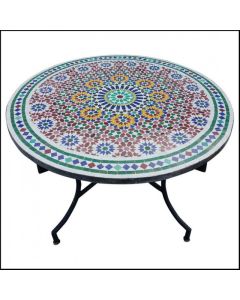 Moroccan Mosaic Table - Handcrafted Indoor/Outdoor Furniture