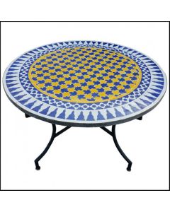 Moroccan Mosaic Table 071 - Handcrafted Zellij Table