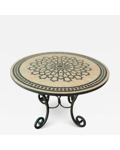 Mosaic Bistro Table - Handmade Moroccan Geometric Design