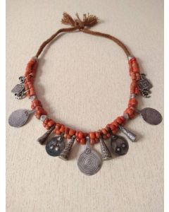 Moroccan Tuareg Berber Geometric Necklace - Handcrafted Ethnic Elegance