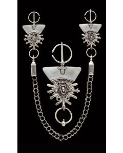Moroccan Berber Geometric Necklace - Handcrafted Statement Jewelry