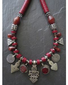 Moroccan Tuareg Berber Geometric Necklace - Handcrafted Beauty