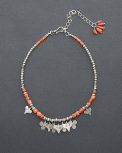 "Handcrafted Moroccan Tuareg Berber Necklace with Geometric Motifs"