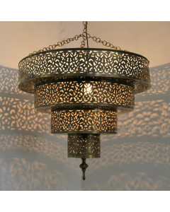 Copper Gradual Shaped Moroccan Pendant Lamp - Vintage Charm