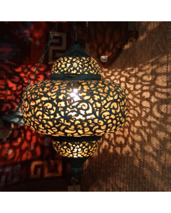Circular Moroccan Metal Pendant Lamps - Vintage Charm & Durability
