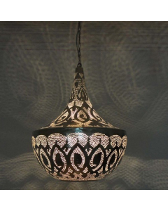 Exquisite Dark Brass Moroccan Pendant Lamps - Handcrafted Elegance.