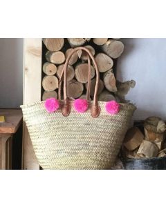Handcrafted Moroccan Pom Pom Baskets for Storage and Style