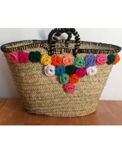 Moroccan Handmade Pom Pom Baskets - Eco-Friendly & Stylish