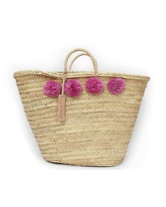 Moroccan Handmade Pom Pom Baskets | Eco-Friendly & Stylish