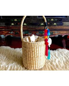 Moroccan Pom Pom Eco-Friendly Handmade Baskets
