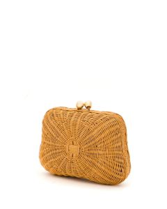 Eco-Chic Moroccan Straw Clutch, Custom Dimensions