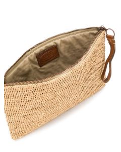 Handwoven Moroccan Straw Clutch Bag - Sustainable Fashion