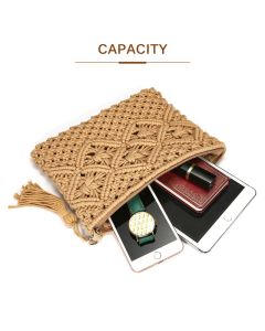 Moroccan Straw Clutch - Handwoven Berber Artistry