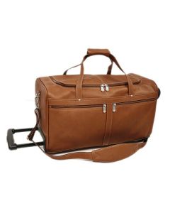 Bolso de Viaje de Cuero Marroquí Hecho a Mano - Canela - Duradero y Elegante