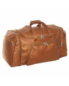 Genuine Dark Tan Moroccan Leather Travel Bag for Men and Women