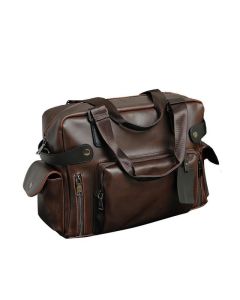 Handmade Dark Brown Moroccan Leather Travel Bag - Luxury Business & Travel Bag