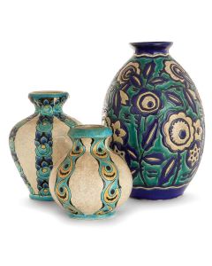 Hand-Painted Moroccan Pottery Vases Set