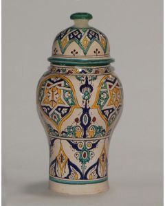 Hand-Painted Moroccan Ceramic Vase - Handmade Artisan Crafted Beauty