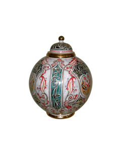 Handmade Moroccan Fes Ceramic Vase with Lid