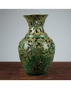 Green Moroccan Handcrafted Vase - TAHANNOUT 