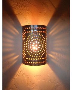 Exquisite Moroccan Silver Metal Pendant Wall Lamp - Vintage Elegance for Indoors & Outdoors.