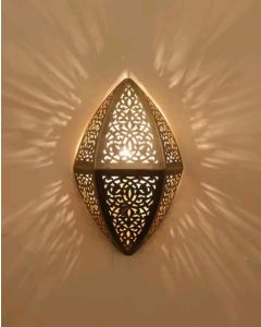 Moroccan Silver Pendant Lamp - Handcrafted Vintage Lighting