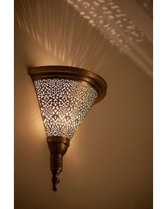 Moroccan Silver Metal Pendant Wall Lamps | Handcrafted Vintage Lighting