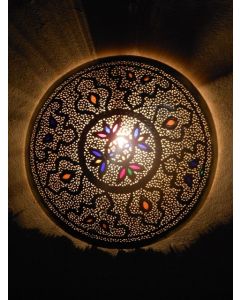 Moroccan Silver Metal Pendant Wall Lamps
