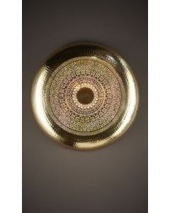 Moroccan Silver Metal Pendant Wall Lamp