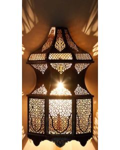Exquisite Handcrafted Moroccan Silver Wall Lamps