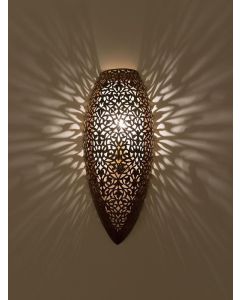 Moroccan Silver Metal Pendant Wall Lamp - Timeless Elegance