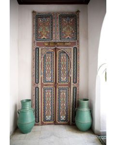 Moroccan Handcrafted Wood Double Door | High-Quality Solid Wood