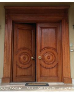 Luxury Moroccan Wood Double Door - Handcrafted Elegance