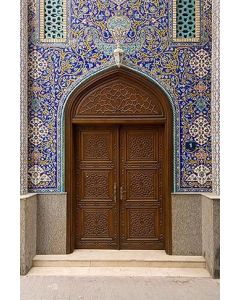 Vintage Moroccan Hand-Carved Wood Door 139 - Premium Quality Craftsmanship