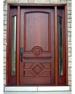 Elegant Mahogany Front Door with Sidelites | Premium Quality