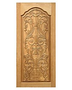 Luxury Handcrafted Wood Door with Moroccan Influence