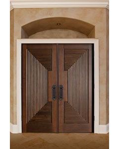 Luxurious Modern Wood Front Double Door - Premium Craftsmanship