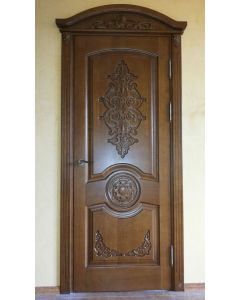 Luxury Hand-Carved Moroccan Wood Door