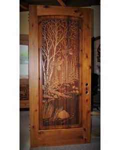 Hand-Carved Moroccan Wood Front Door - Premium Quality, Timeless Charm