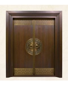 Luxurious Moroccan Hand-Carved Wood Door