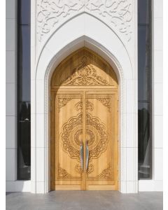 Handcrafted Moroccan Double Wood Doors - Traditional Design