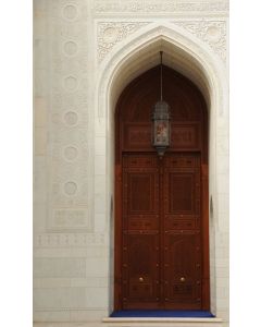 Moroccan Arched Wood Door - Premium Solid Wood Crafted Entrance