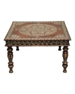 Handcrafted Moroccan Wood Table - Exotic Artisanal Furniture