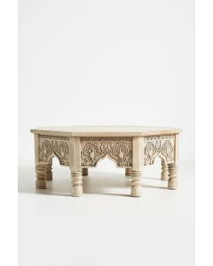 Hand-Carved Moroccan Wood Table | Unique Handcrafted Design