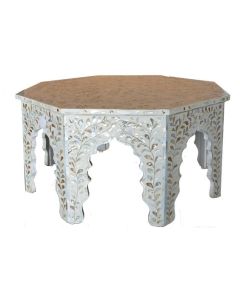 Hand-Painted Moroccan Wood Coffee/End Table