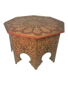 Wooden Moroccan Arch Hand-Painted Coffee Table | Custom Dimensions