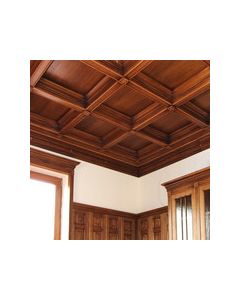 Moroccan Handcrafted Dark Red Wood Ceiling - Palace-Style Elegance
