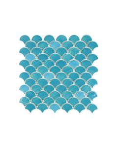 Caribbean Blue Small Fish Scales Tiles - Premium Quality