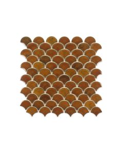 Captivating Amber Small Moroccan Fish Scales Tiles
